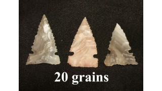 3 Flint Hunting Points (20 grains) 